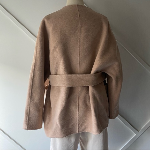 BA&SH Blame Belted Brushed Wool Short Coat - 1 (S) - Picture 4 of 15